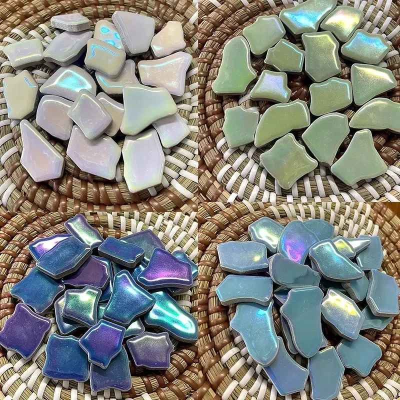 Ceramic Tile Blank - 100g irregular Ceramic Mosaic Tiles Multi