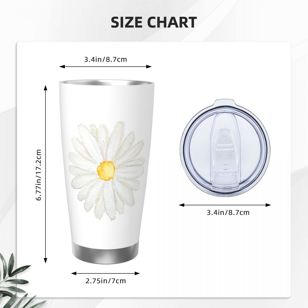 Hand Painted One Little White  - Tumbler 20Oz White recension och pris