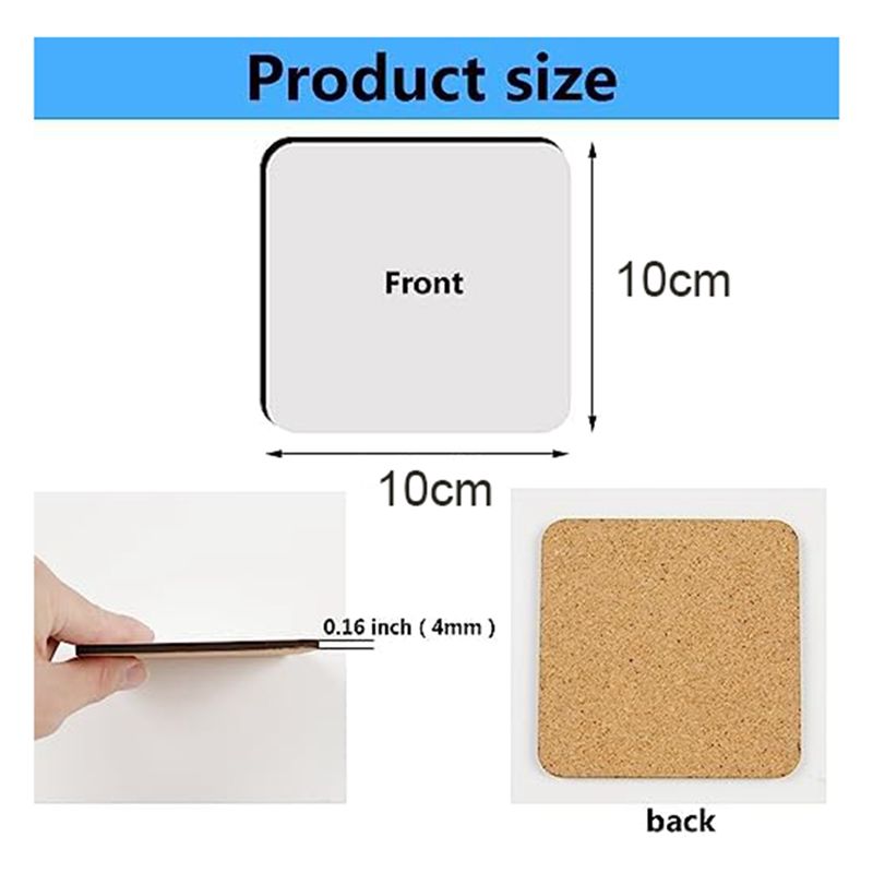 BHBL 12 Pcs Sublimation Square - Coaster Sublimation Blank recension och pris