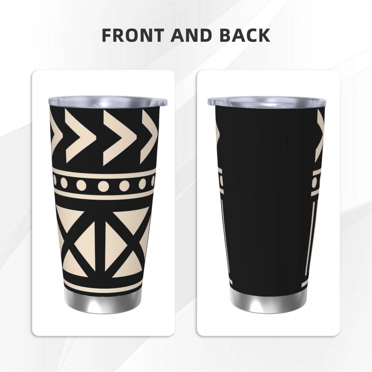 African Mud Cloth Black And Wh - Tumbler 20Oz White recension och pris