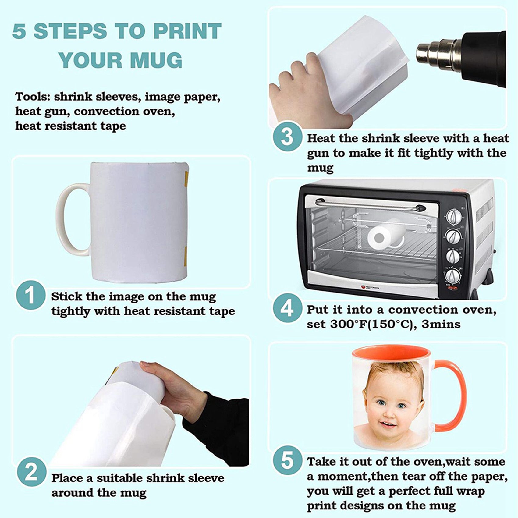 Premium-8X12 Inch Sublimation  - Sublimation Mug White recension och pris
