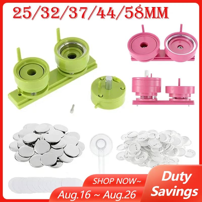 100Sets 25/32/37/44/58mm Badge - Button Badge Blank recension och pris