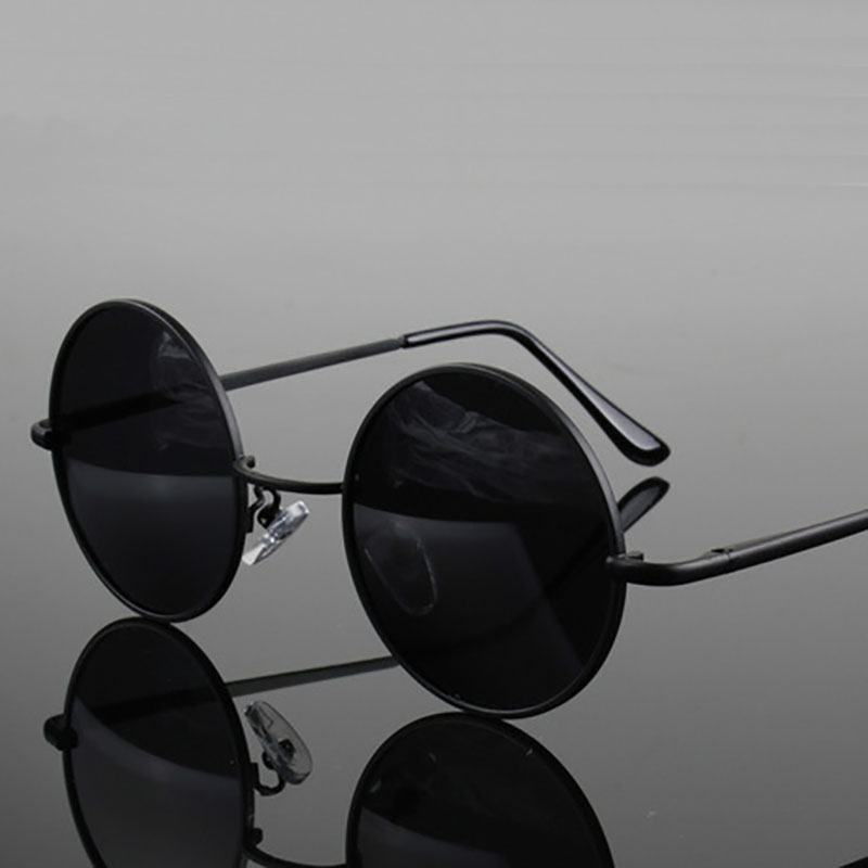 Retro Vintage Round Sunglasses - Metal Photo Panel recension och pris