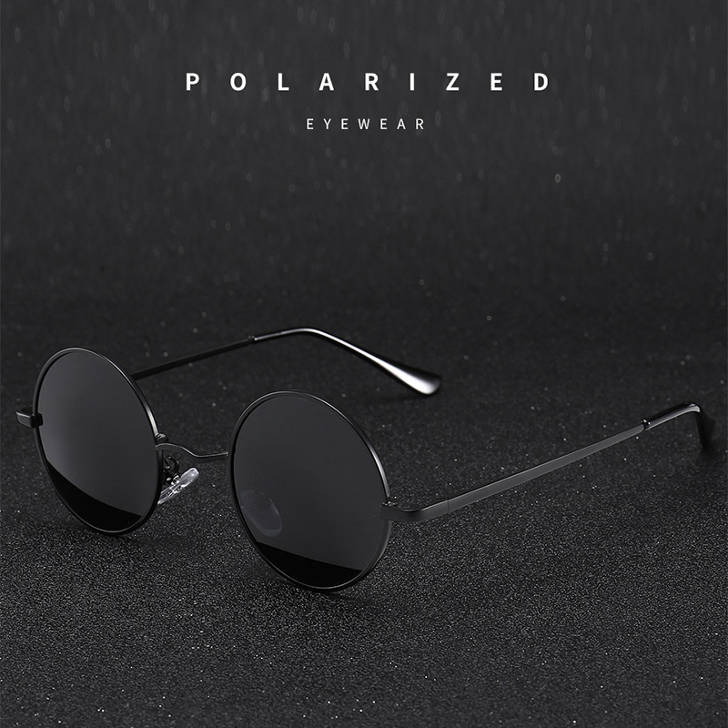 Retro Vintage Round Sunglasses - Metal Photo Panel recension och pris